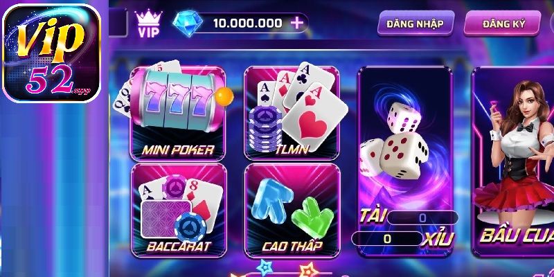 Game bài đổi thưởng Vip52 có nhiều trò chơi hấp dẫn