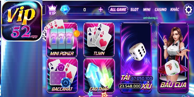 Truy cập vào Vip52 khám phá game đồ sộ